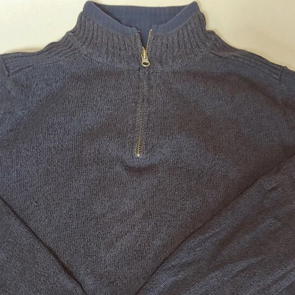 Dockers Men's Quarter-Zip Pullover, Blue-ish Gray, Small - Picture 4 of 7